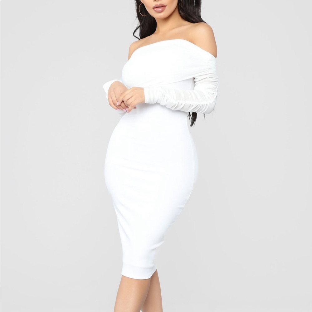 White off the shoulder dress